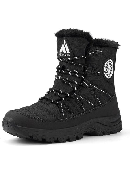 Shoes - Women's Snow Boots Fur Lined Water-Resistant Insulated Ankle Boots